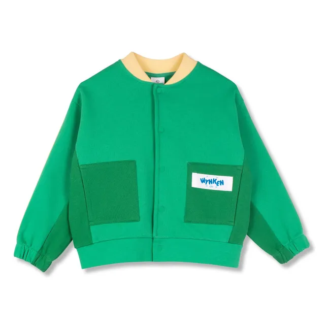 Organic Cotton Contrast Bomber | Green