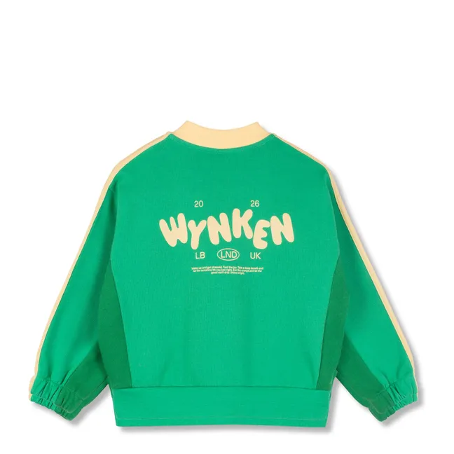 Organic Cotton Contrast Bomber | Green