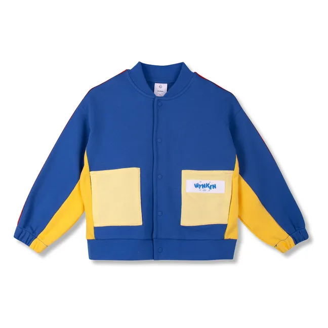 Bomber Contrasté Coton Bio | Bleu foncé