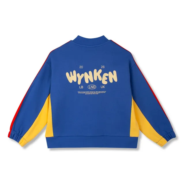 Bomber Contrasté Coton Bio | Bleu foncé