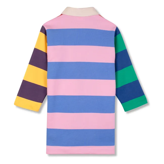 Vestido de rayas de algodón orgánico | Crudo