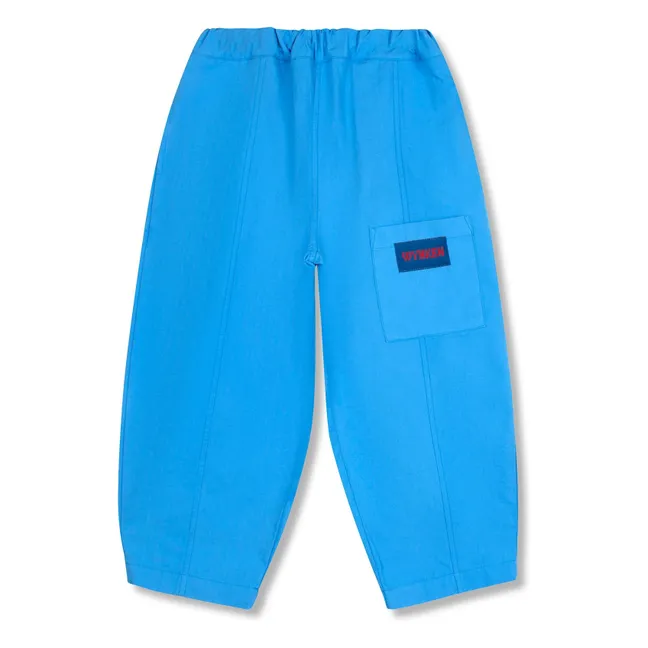 Pantalon Cargo Uni | Bleu