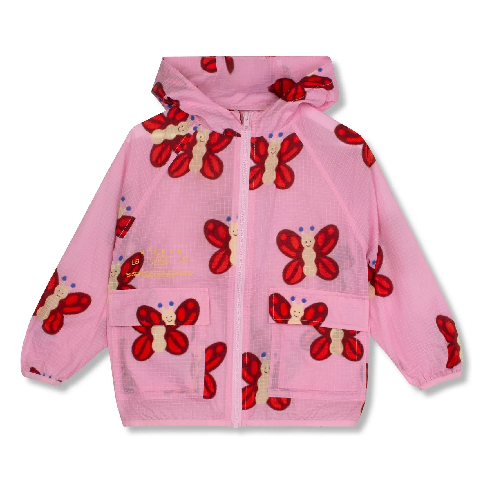 Wynken Pink Butterflies Waterproof Jacket