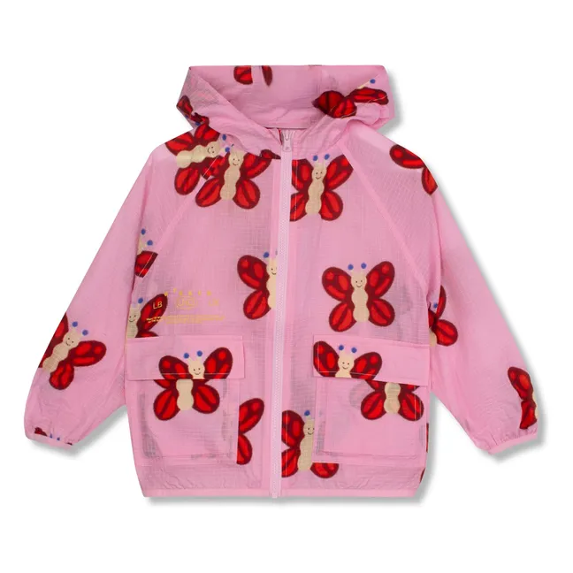 Butterflies Waterproof Jacket | Pink