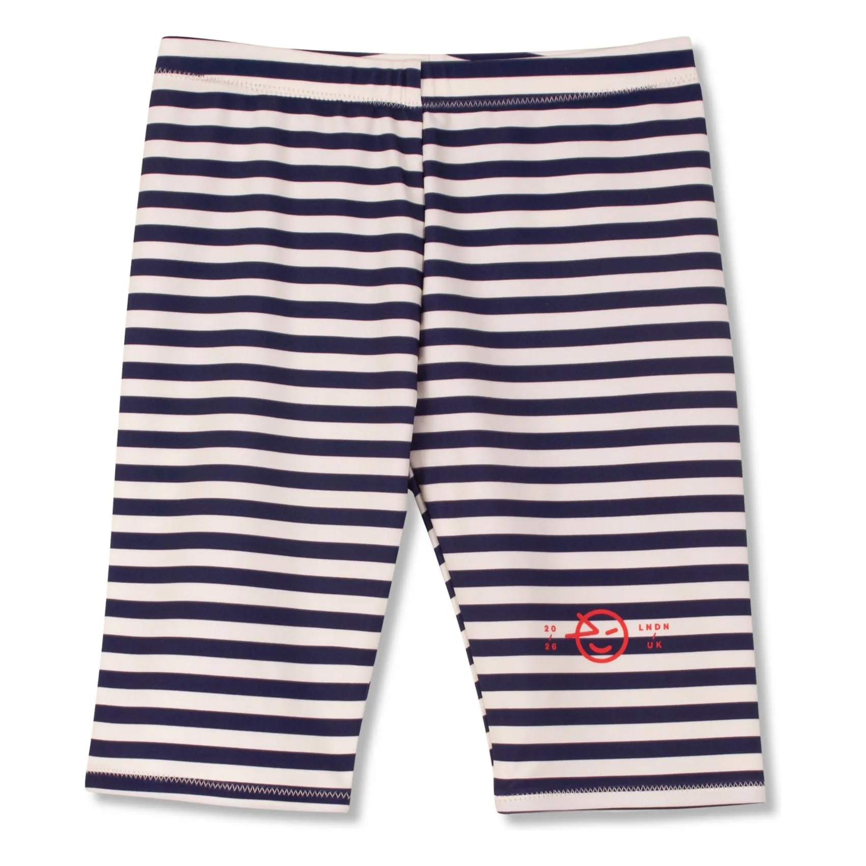 Wynken Navy Blue Cycling Short Striped Recycled Fibers