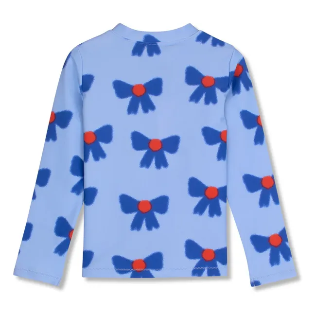 T-shirt Zippé Anti-UV Nœuds Fibres Recyclées | Bleu