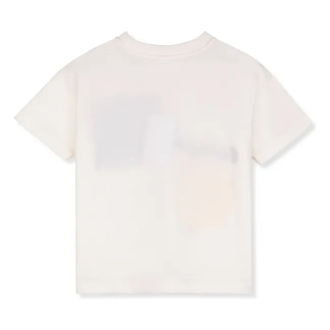 T-shirt Géométrique Coton Bio | Ecru