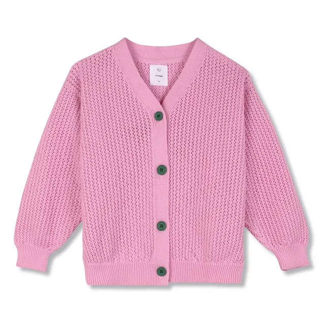 Cárdigan de algodón ecológico | Rosa