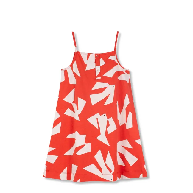 Vestido Birds Algodón orgánico | Rojo
