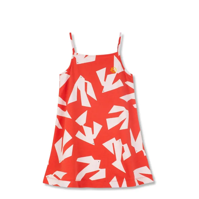 Vestido Birds Algodón orgánico | Rojo