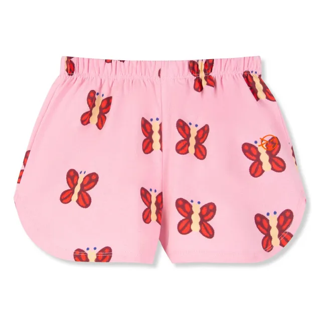 Pantalones cortos de algodón ecológico Butterflies | Rosa
