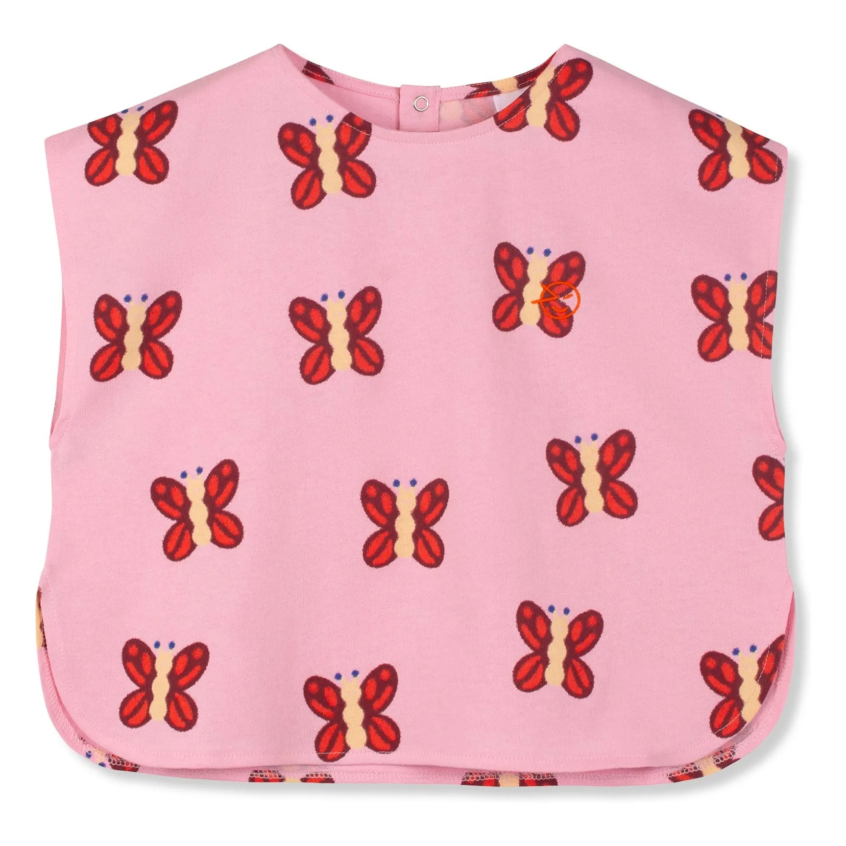 Wynken Pink Organic Cotton Butterflies Top
