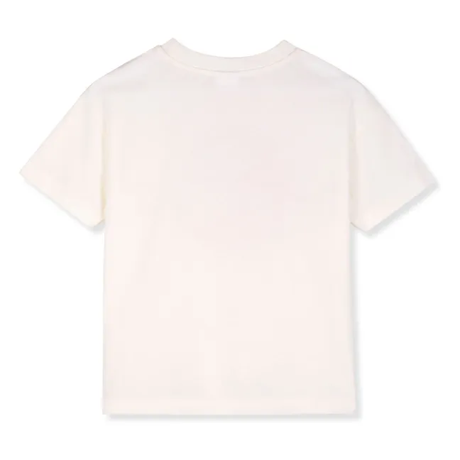 T-shirt Smiley Coton Bio | Ecru