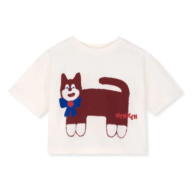 Camiseta Crop Cat de algodón orgánico | Crudo