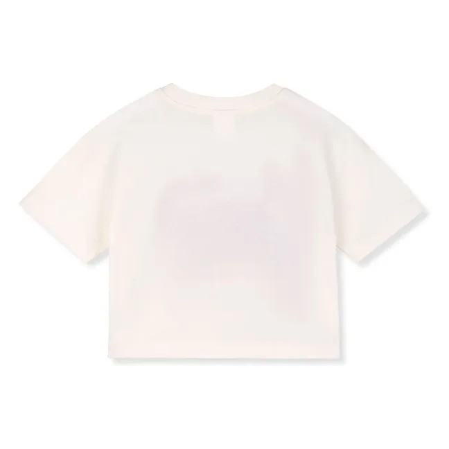 Organic Cotton Crop Cat T-shirt | Ecru