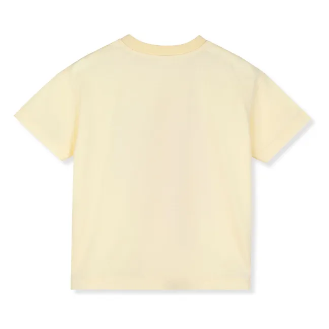 T-shirt Chien Coton Bio | Jaune pâle