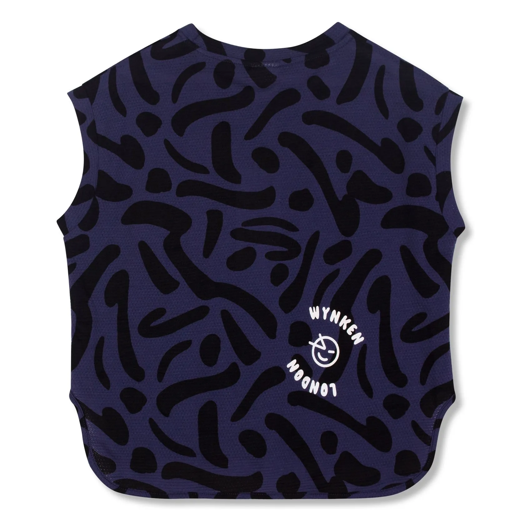 Wynken Navy Blue Organic Cotton Sleeveless Sweatshirt