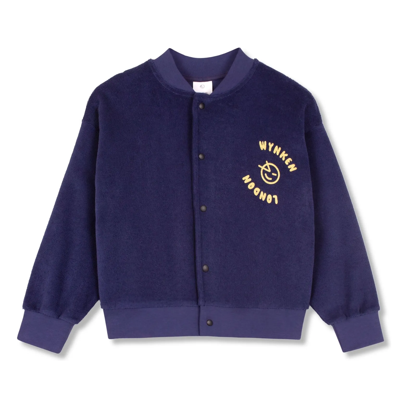 Wynken Navy Blue Organic Cotton Bomber