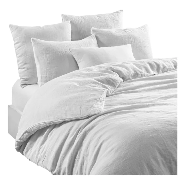 Housse de couette en lin Leria  | Blanc