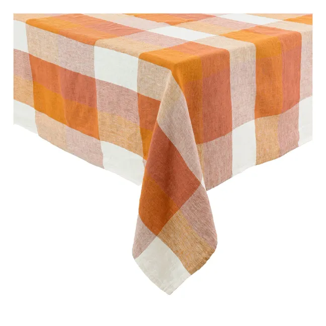 Tischdecke aus Leinen Teneriffa | Terracotta