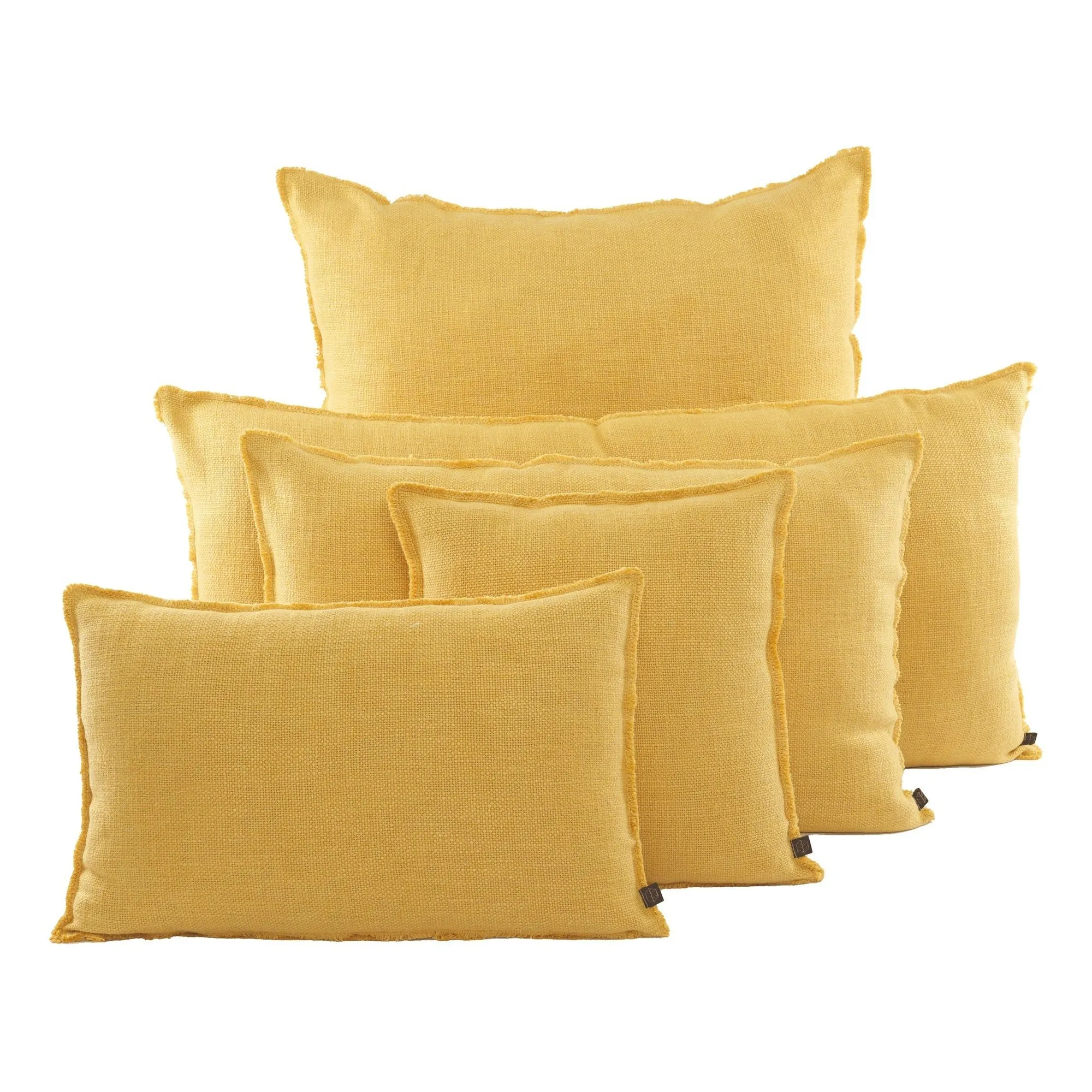 Haomy Ochre California Linen Cushion Cover