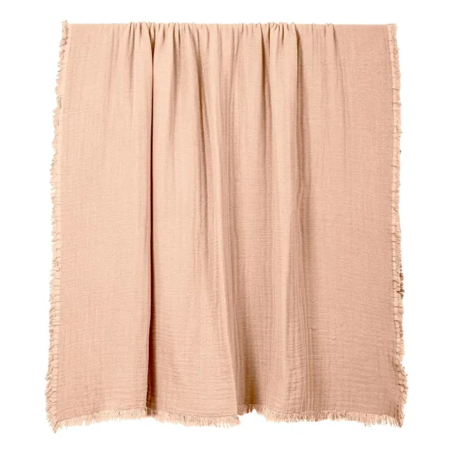 Vanly cotton gauze throw | Blush