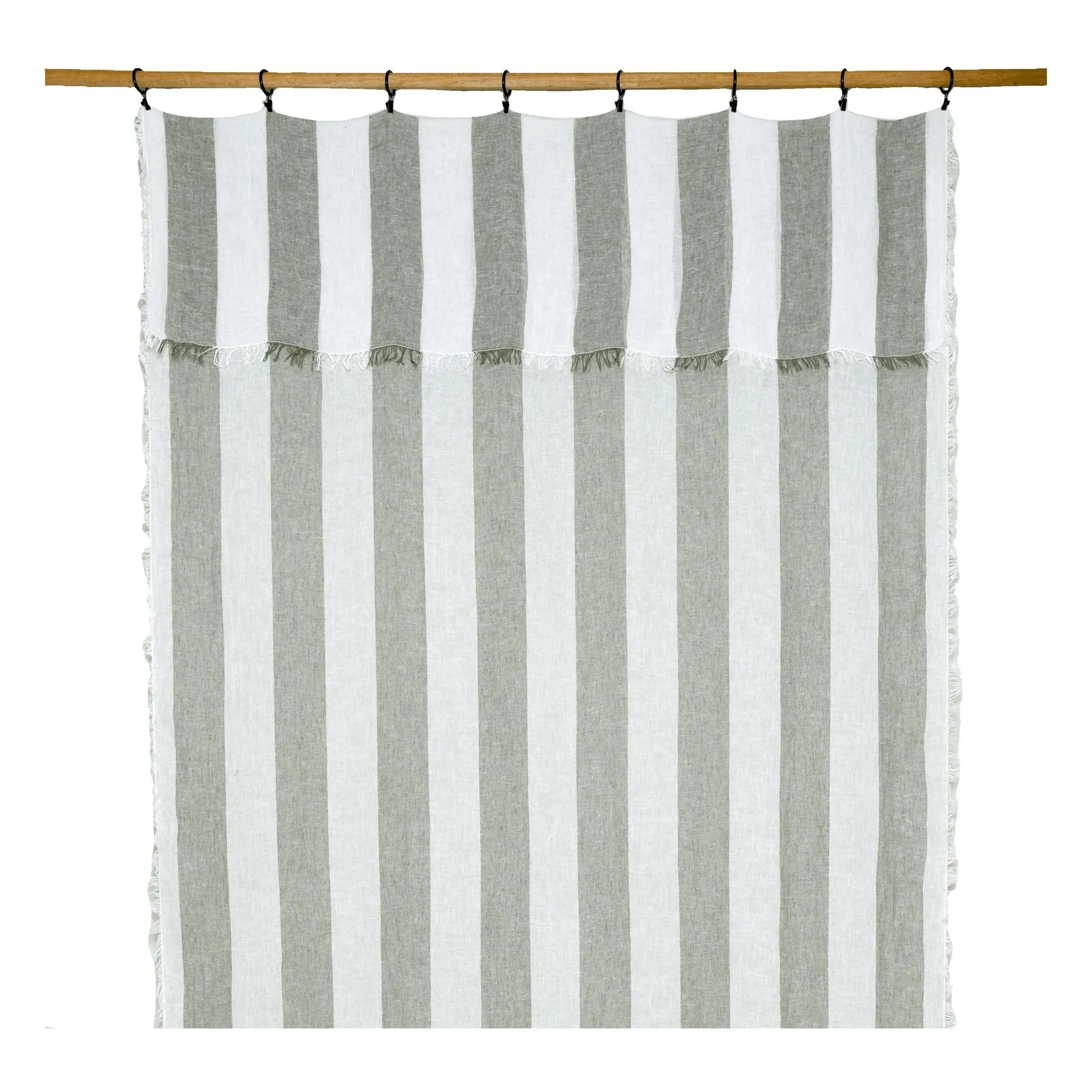 Haomy Khaki Turin Linen Curtain