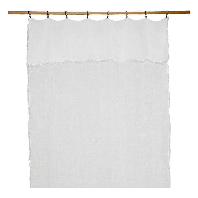Bergamo linen curtain | White