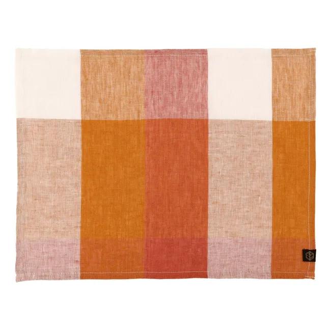 Serviette de table en lin Tenerife | Terracotta