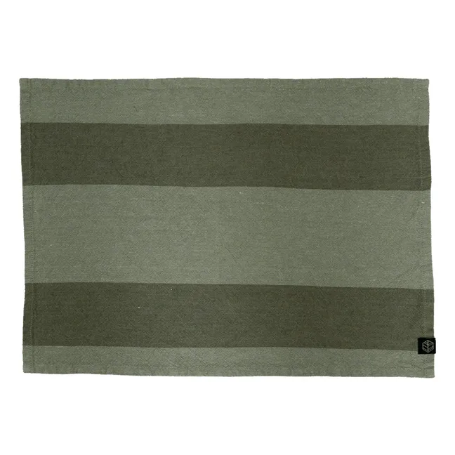 Serviette de table en lin Santa Cruz | Kaki