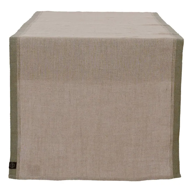 Havana linen table runner | Khaki