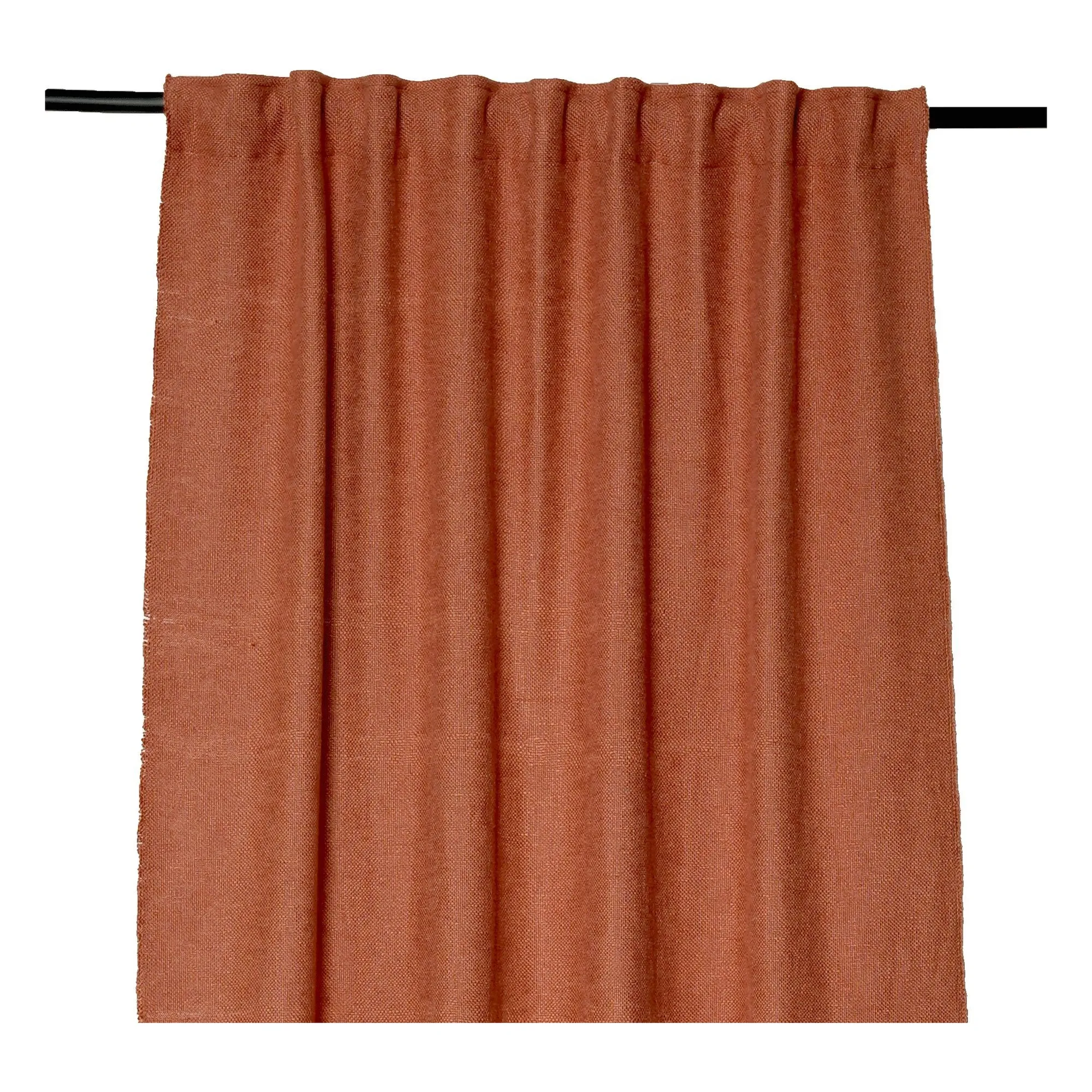 Haomy Brick Red California Linen Curtain