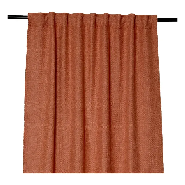 California linen curtain  | Brick red