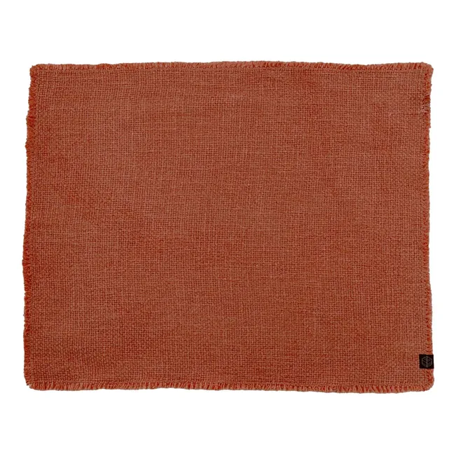 Mantel individual de lino California  | Ladrillo