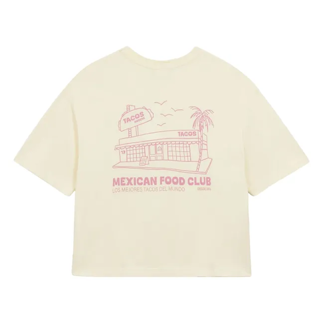 Mexican Food Organic cotton T-shirt | Ecru
