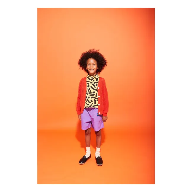 Organic cotton cardigan | Red