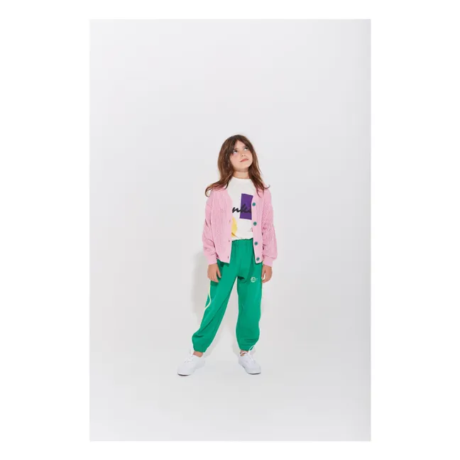 Organic Cotton Contrast Jogger | Green