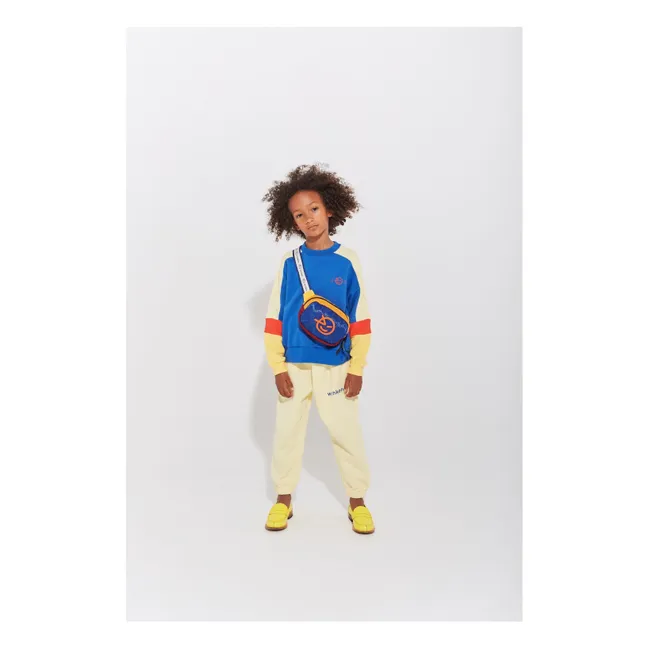 Colorblock organic cotton sweatshirt | Dark Blue