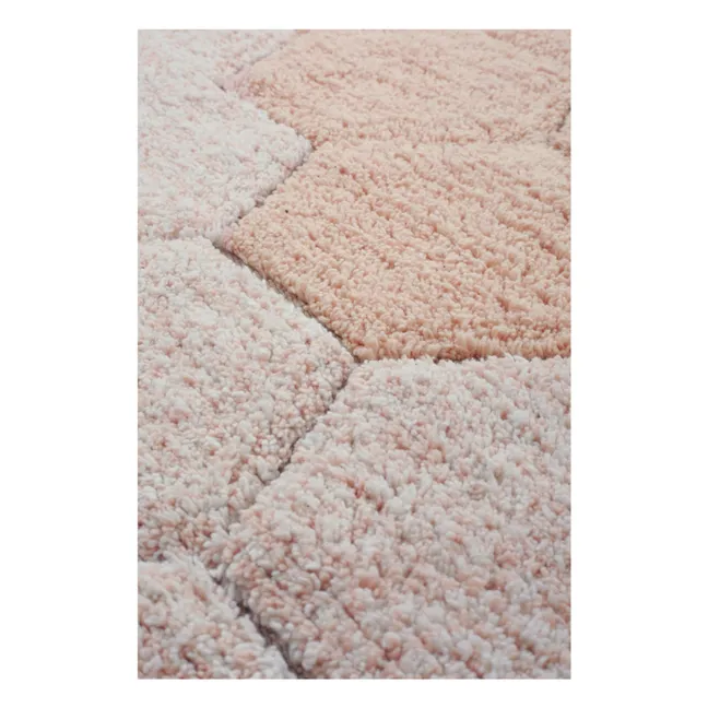 Alfombra redonda de nido de abeja | Rosa