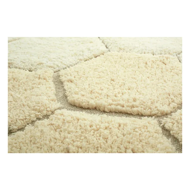 Honeycomb round carpet | Golden sand