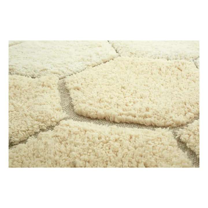 Honeycomb round carpet | Golden sand- Product image n°5