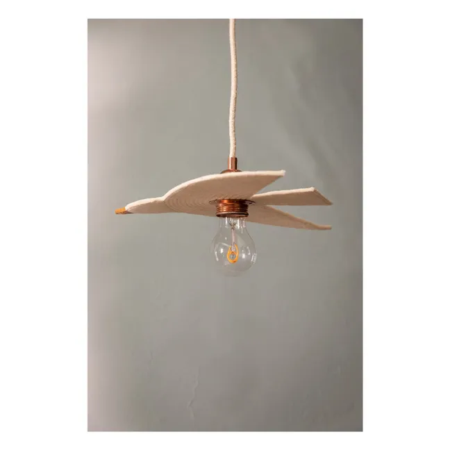 Lámpara colgante Birdy de fieltro | Crudo