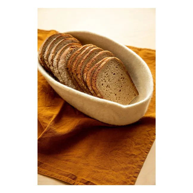 Felt storage basket | Ecru