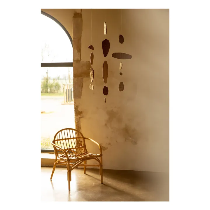 Cailloux quilted felt mobile | Caramel- Product image n°1