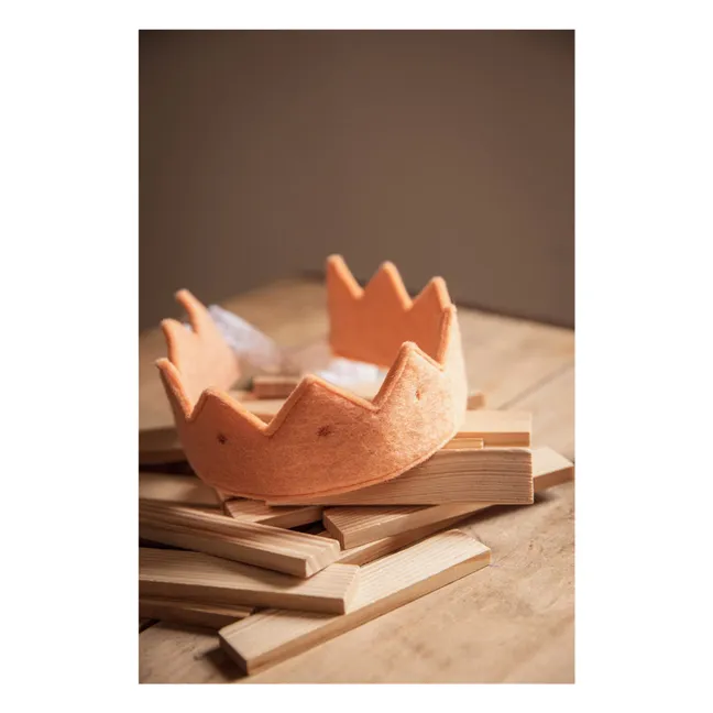 Couronne Kumari en feutre | Blush