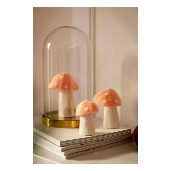 Set de 3 setas de fieltro de lunares | Blush