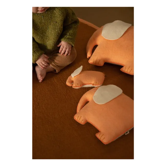 Coussin Pasu Elephant en feutre | Blush