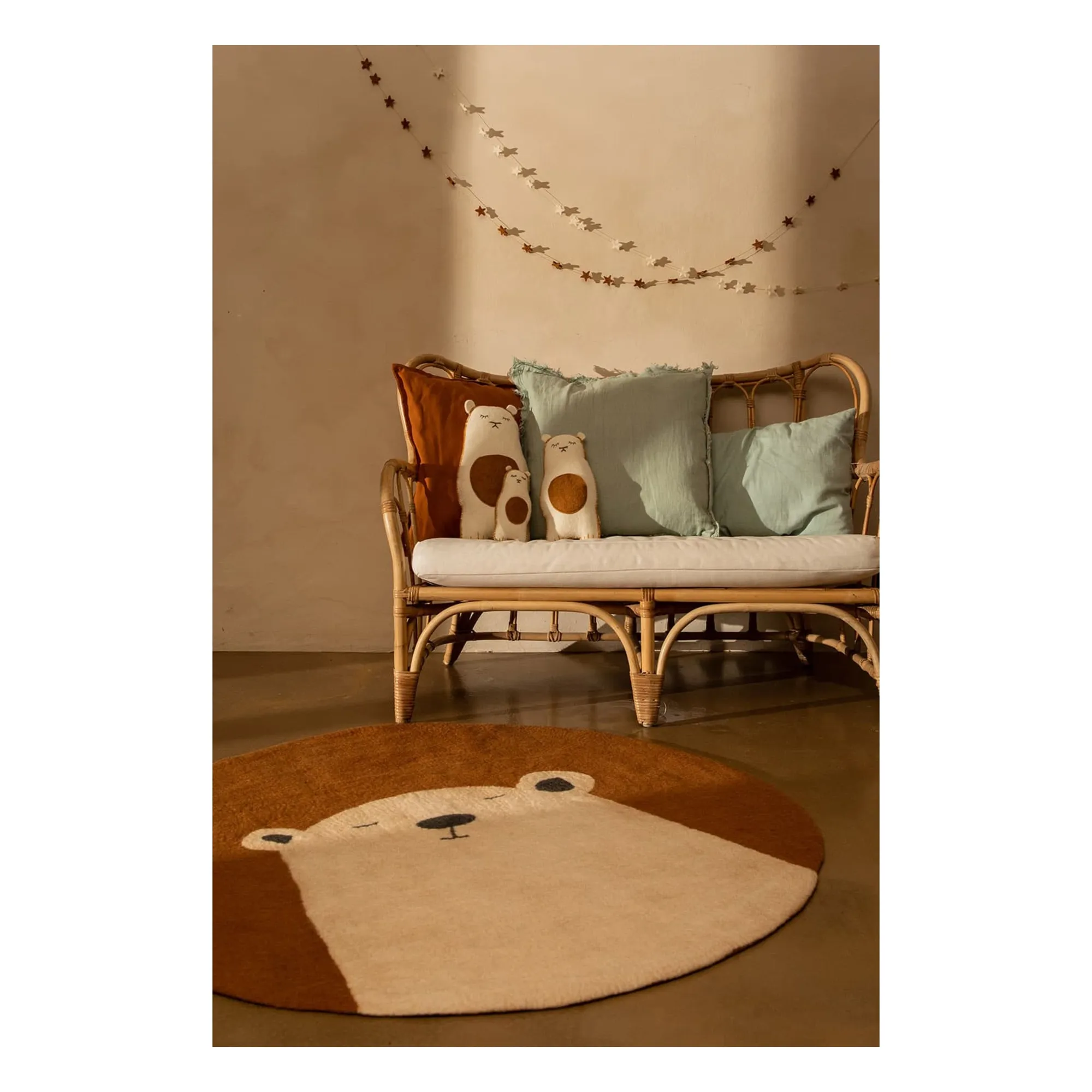 Tapis Pasu Grizzly en feutre | Blush- Image produit n°1