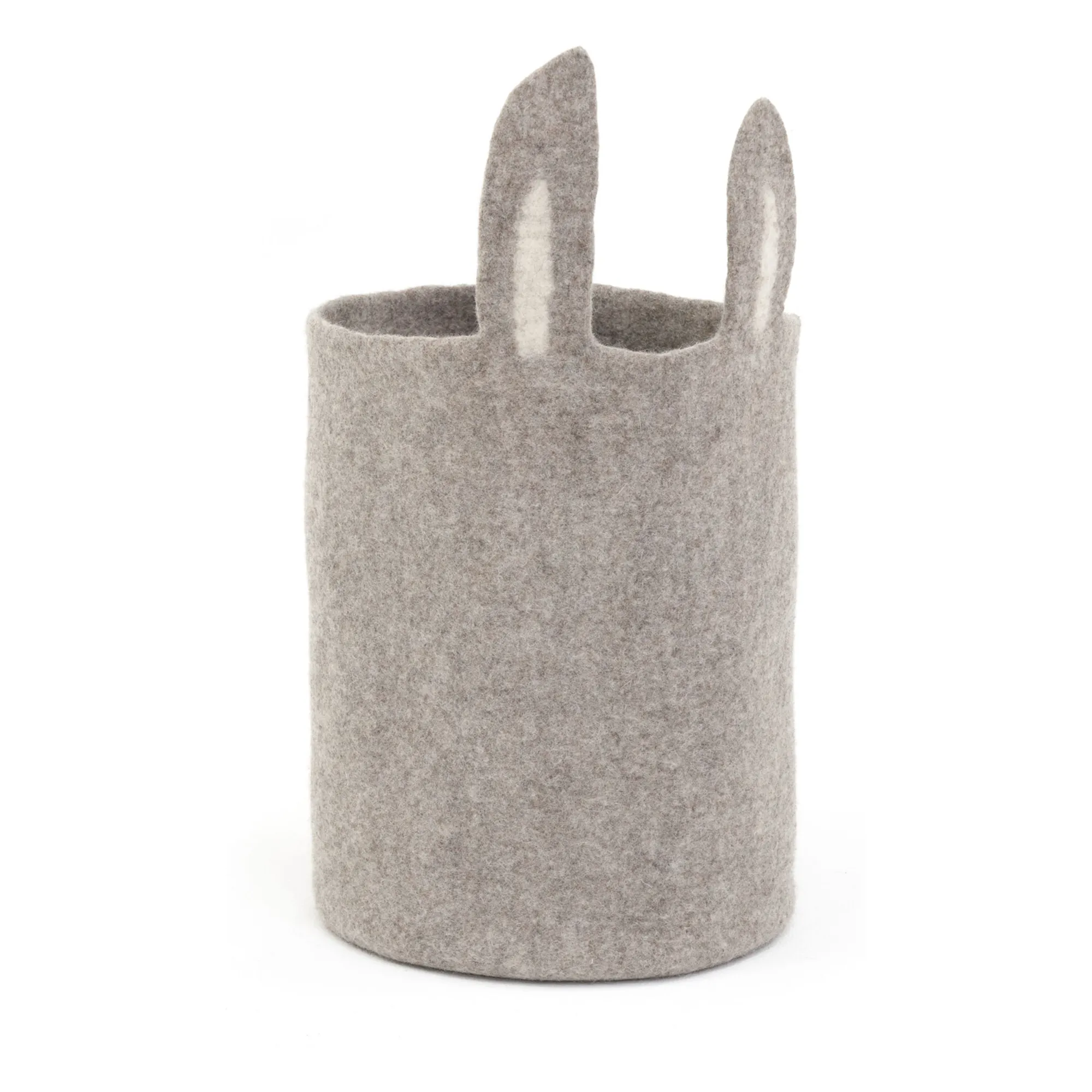 Panier de rangement Bunny en feutre | Gris chiné- Image produit n°0