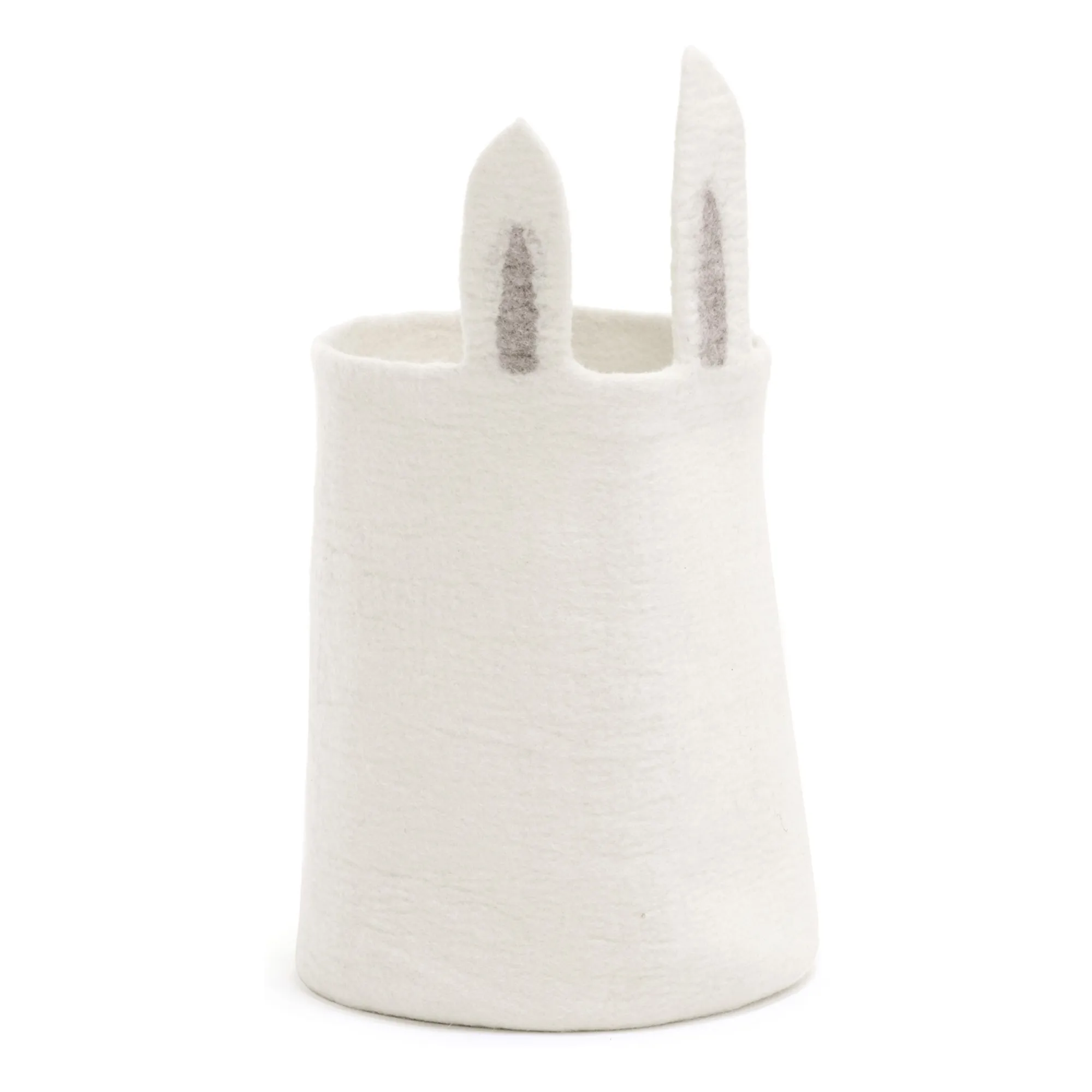 Panier de rangement Bunny en feutre | Ecru- Image produit n°0